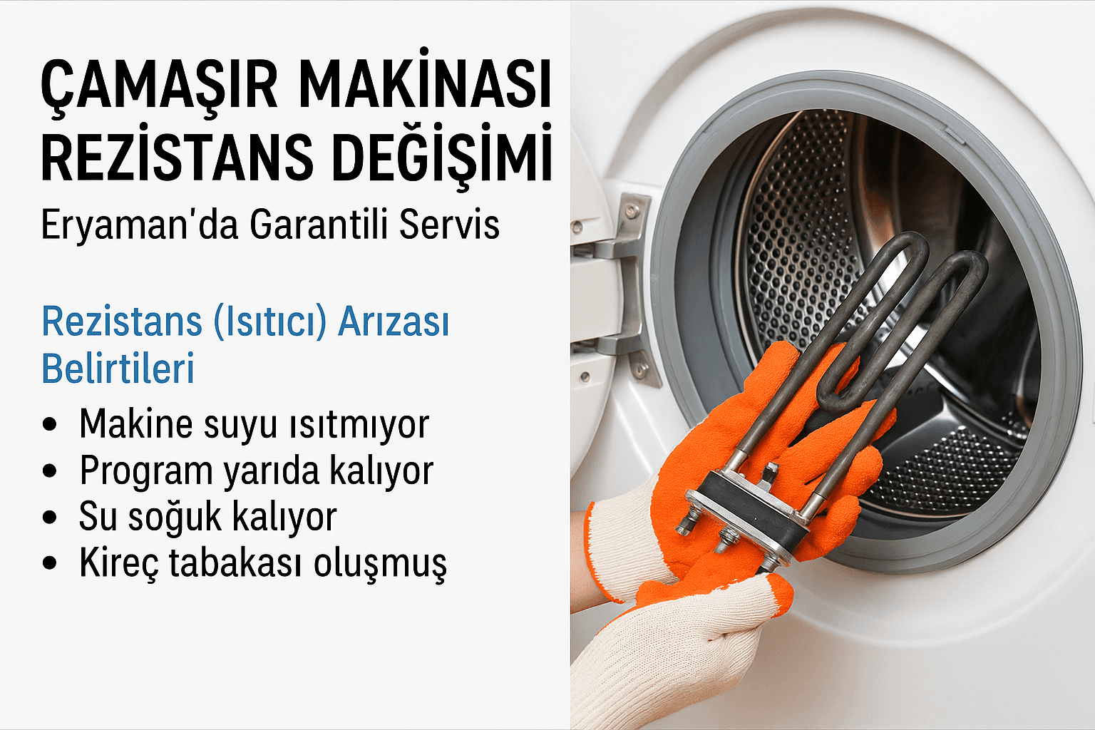 Çamaşır Makinası Rezistans Değişimi – Eryaman Teknik Servis